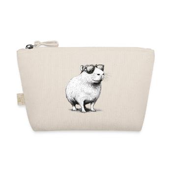 Capybara Rodent with Sunglasses Animal Gift - Organic Pouch - nature - Front