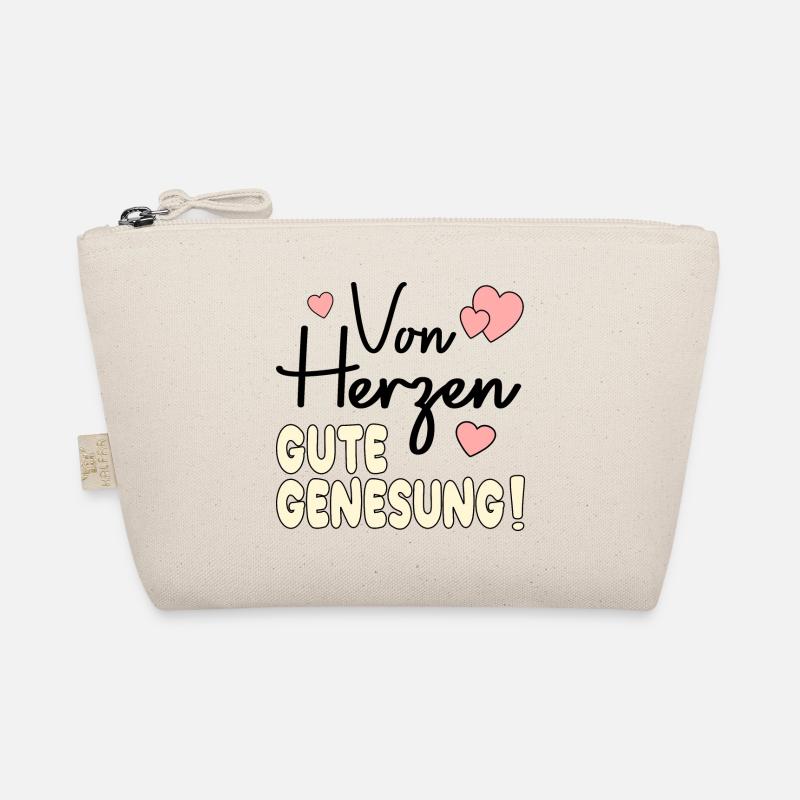 Genesungswünsche HERZ - Bio-Täschchen - Natur