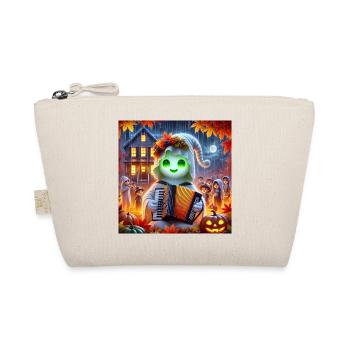 Adorable fantôme joue de l’accordéon à Halloween - Trousse biologique - nature - Devant