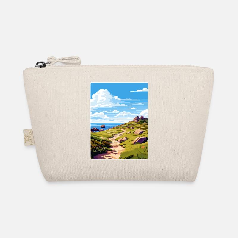 Lands End Cornwall England Reiseposter Souvenir Bio-Täschchen