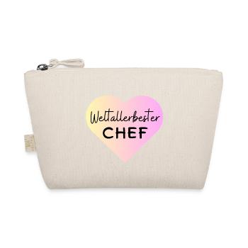 Weltallerbester Chef! Personalisierbar - Bio-Täschchen - Natur - Vorne