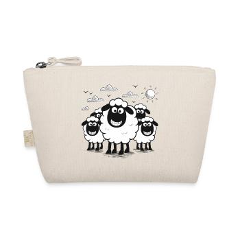 Funny Sheep Flock Animals - Organic Pouch - nature - Front