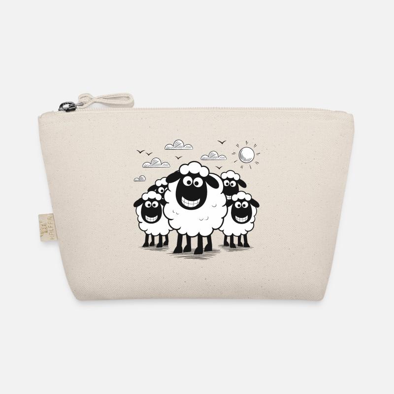Funny Sheep Flock Animals Organic Pouch