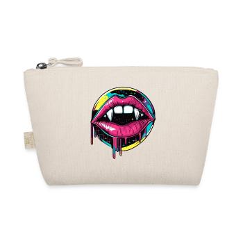 Vampire Lips Halloween 90s Vaporwave - Organic Pouch - nature - Front