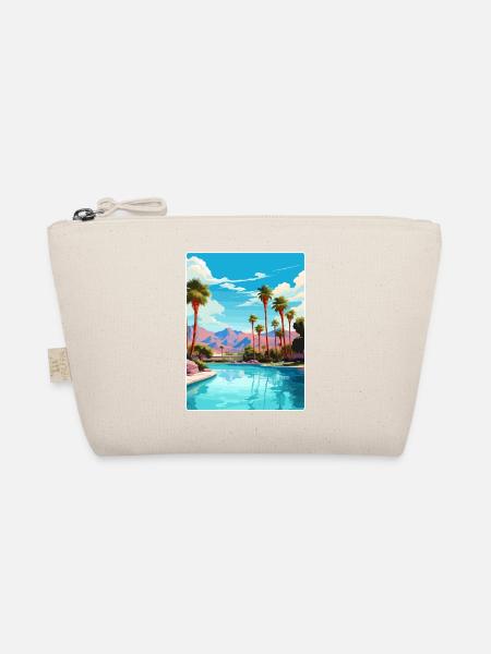 Palm Springs Kalifornien Reiseposter Souvenir WPA - Bio-Täschchen - Natur