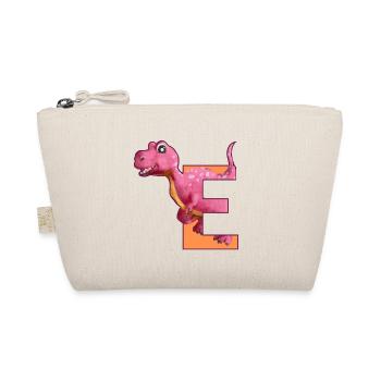 E - DINOSAURIER, Personalisierbar - Bio-Täschchen - Natur - Vorne