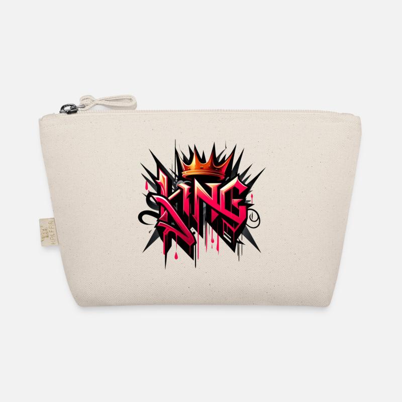 König Graffiti-Krone - Bio-Täschchen - Natur