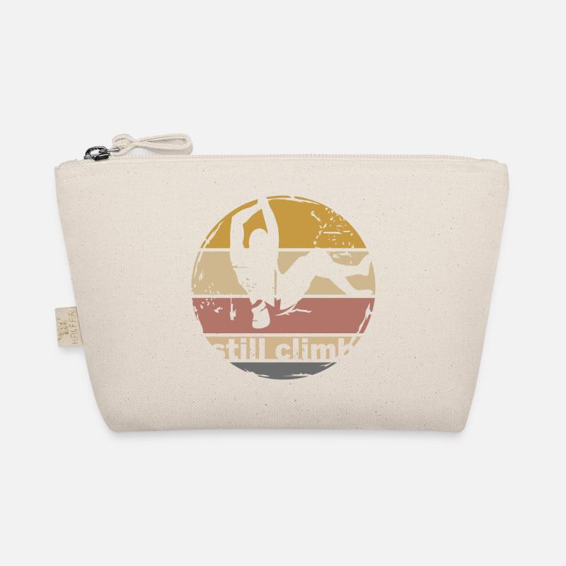 Climbing Retro Bouldering Symbol Logo Vintage Icon Organic Pouch