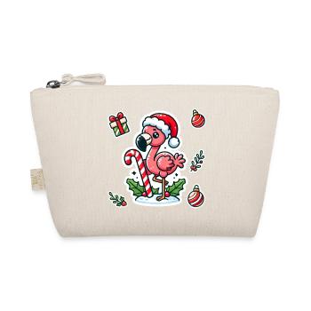 Festive Flamingo Fun - Bio-Täschchen - Natur - Vorne