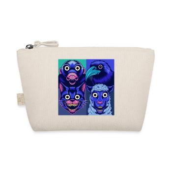 Pop Art Raven Sheep Cat Mole Halloween Animals - Organic Pouch - nature - Front