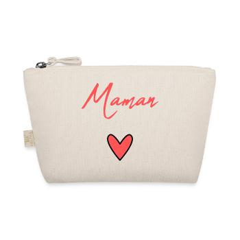 MOM. MOTHER'S DAY. HEART. FEAST. HAPPY BIRTHDAY MAM - Organic Pouch - nature - Front
