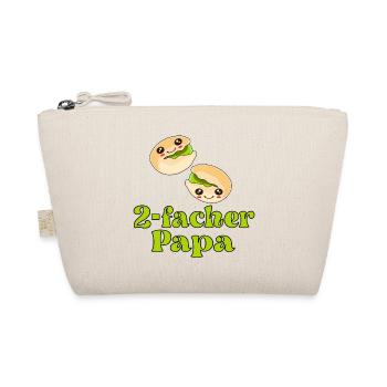 2. Kind - Zweifacher Papa Vater - Bio-Täschchen - Natur - Vorne