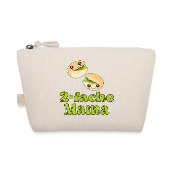 Zweifache Mama - Geburt Baby Pistazien - Bio-Täschchen - Natur - Vorne