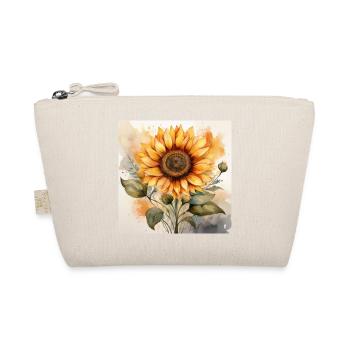 Vibrant Sunflower Watercolour Art - Organic Pouch - nature - Front