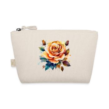 Elegant Orange Rose with Watercolour Accents - Organic Pouch - nature - Front