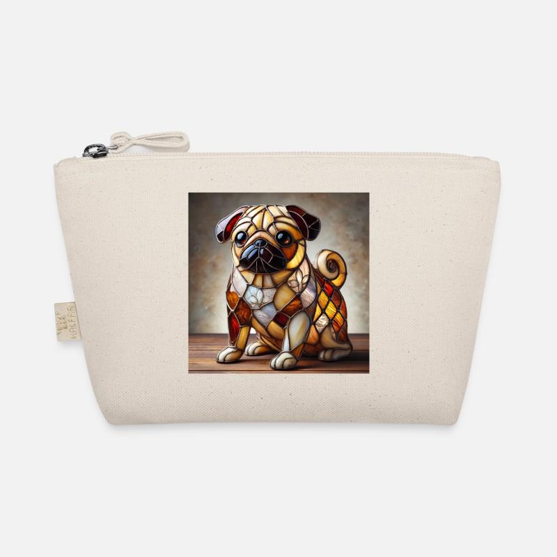 Vitrail bouledogue figure décorative Trousse biologique