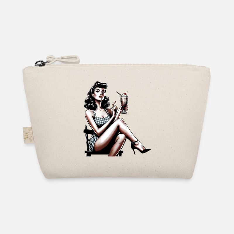 Rockabilly Milchshake retro vintage Geschenk Bio-Täschchen