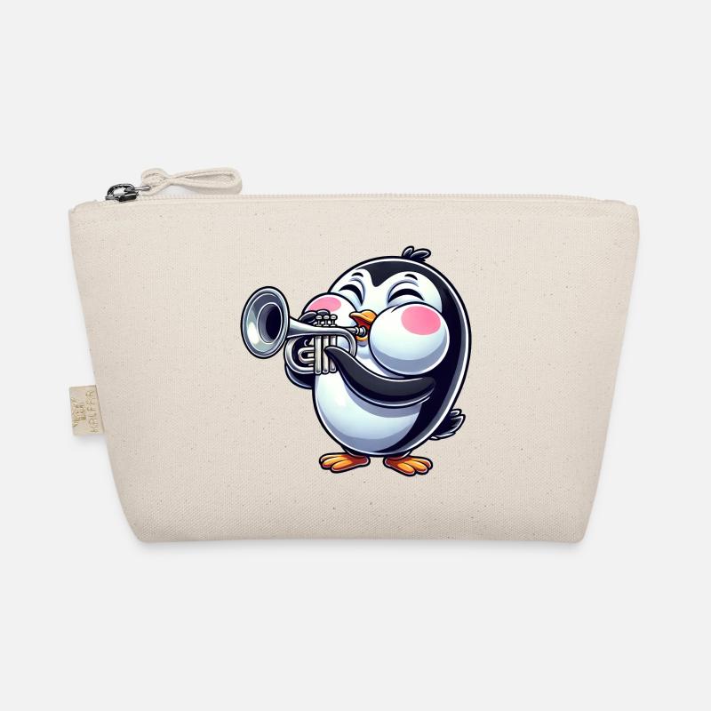mignon pingouin trompette instrument à vent dessin animé Trousse biologique