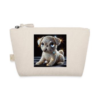 Sparkling dog in diamond look - Organic Pouch - nature - Front
