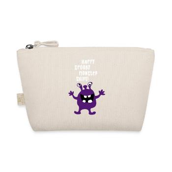 Monster happy spooky Halloween Zombie Trick Treat - Bio-Täschchen - Natur - Vorne