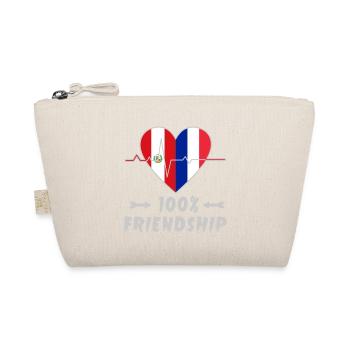 Peru und Frankreich 100% Freundschaft - Bio-Täschchen - Natur - Vorne