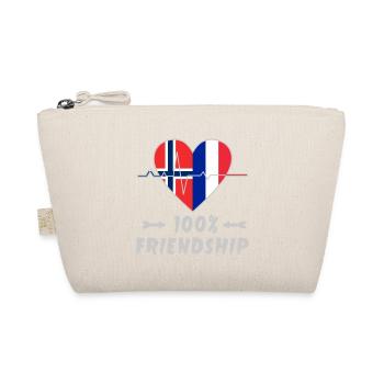 Norwegen und Frankreich 100% Freundschaft - Bio-Täschchen - Natur - Vorne