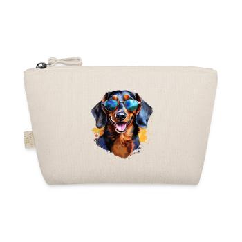Dachshund with sunglasses - Organic Pouch - nature - Front