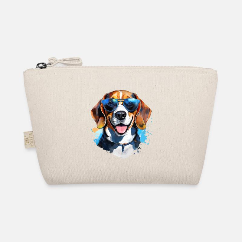 Beagle mit Sonnenbrille Bio-Täschchen