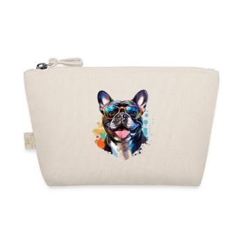Frenchie avec lunettes de soleil - Trousse biologique - nature - Devant