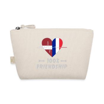 Lettland und Frankreich 100% Freundschaft - Bio-Täschchen - Natur - Vorne