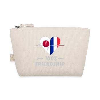 Japan und Frankreich 100% Freundschaft - Bio-Täschchen - Natur - Vorne