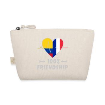 Colombia and France 100% friendship - Organic Pouch - nature - Front