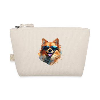 Pomeranian with sunglasses - Organic Pouch - nature - Front