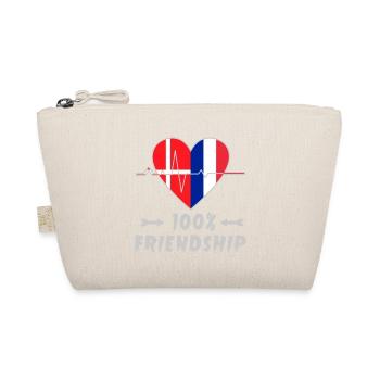 Denmark and France 100% friendship - Organic Pouch - nature - Front