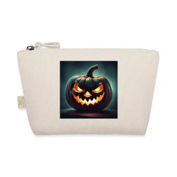 Halloween, Kürbis, Monster - Bio-Täschchen - Natur - Vorne