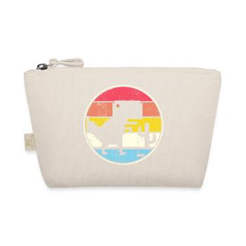 Pixel Sunset Circle with Silhouette - Organic Pouch - nature - Front
