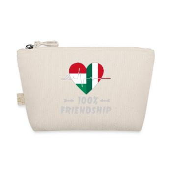 Ungarn und Italien 100% Freundschaft - Bio-Täschchen - Natur - Vorne