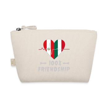 Peru und Italien 100% Freundschaft - Bio-Täschchen - Natur - Vorne