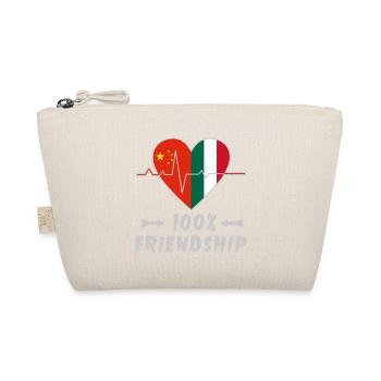 China und Italien 100% Freundschaft - Bio-Täschchen - Natur - Vorne
