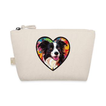 Border Collie Chien Coeur Amour Chien - Trousse biologique - nature - Devant