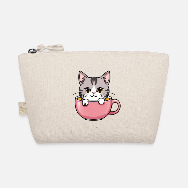 Katze in Tasse Bio-Täschchen