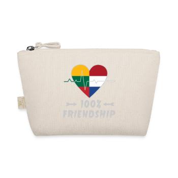 Litauen und Niederlande 100% Freundschaft - Bio-Täschchen - Natur - Vorne