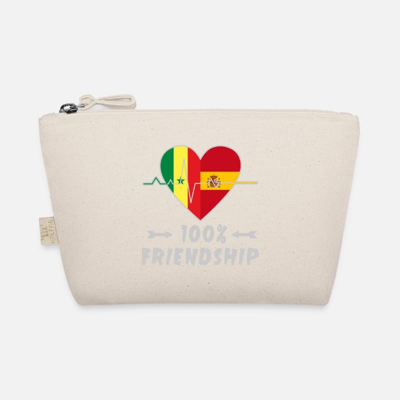 Senegal und Spanien 100% Freundschaft Bio-Täschchen