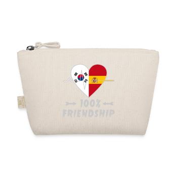 South Korea and Spain 100% friendship - Organic Pouch - nature - Front