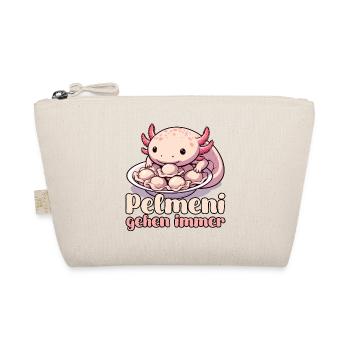 Axolotl Pelmeni gehen immer Geschenk - Bio-Täschchen - Natur - Vorne