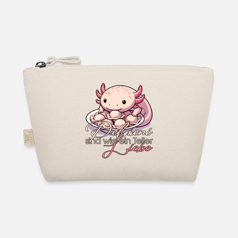 Axolotl Pelmeni Teller Liebe Geschenk Bio-Täschchen