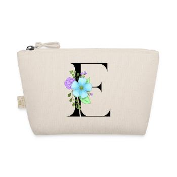 Elegant letter 'E' with flowers - Organic Pouch - nature - Front