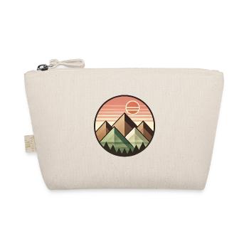 Geometric Sunset Mountain Landscape - Organic Pouch - nature - Front