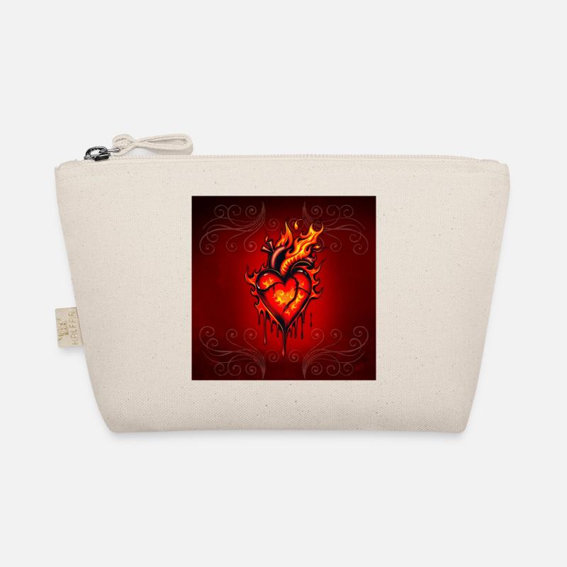 Flaming heart. - Organic Pouch - nature