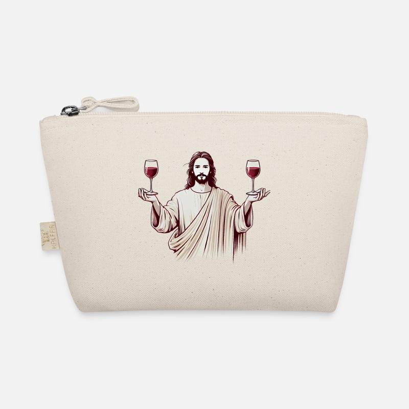 Schluck Geist Jesus mit Weingläsern Bio-Täschchen